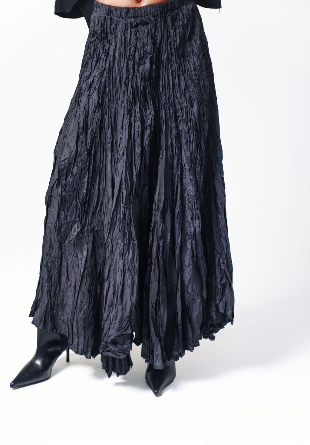 Crease Effect Maxi Skirt, Tukiya's Closet