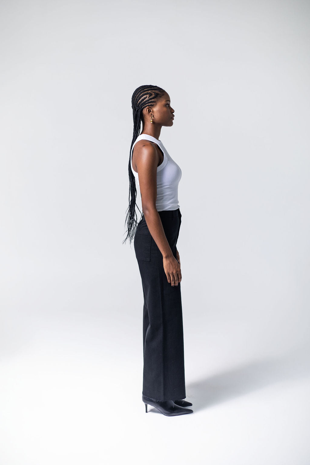 High Rise Wide-Leg Raw Edge Denims, Tukiya's Closet 