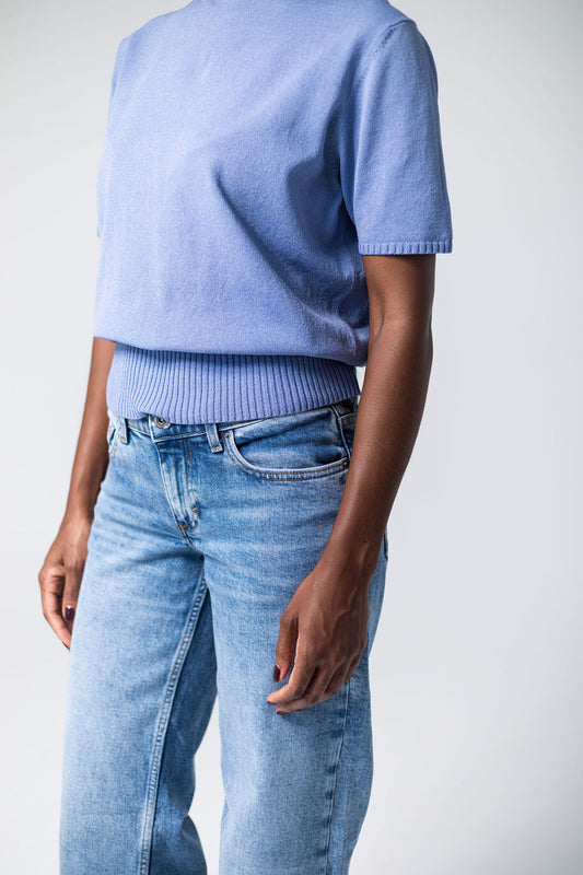 Short-sleeve jumper In Ash Blue, Tukiya's Closet