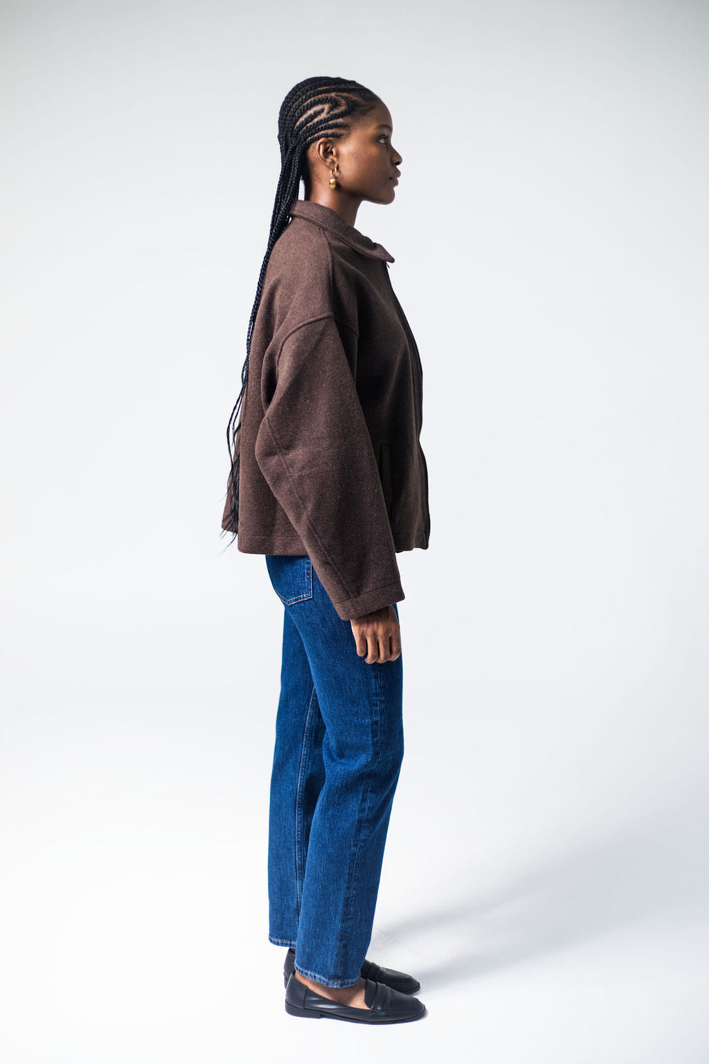 Wool Blend Jacket With Seam Detail, Tukiya's Closet